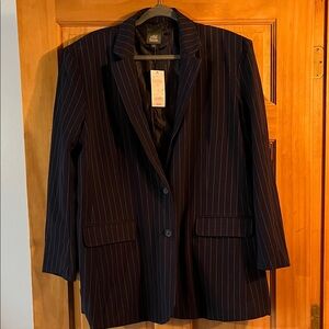 Wild Fable Navy Pinstripe Blazer